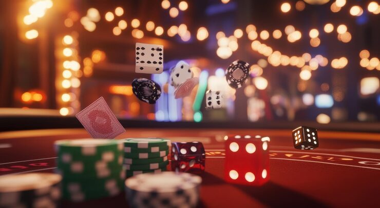 Caribbean Stud Poker live dealer table with five-card hands displayed